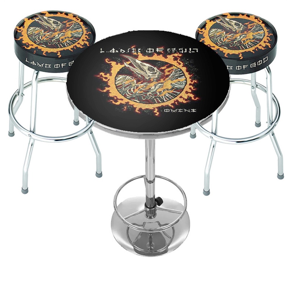 Rocksax Lamb Of God - Omens Barkrukken & Tafel Set - Zwart